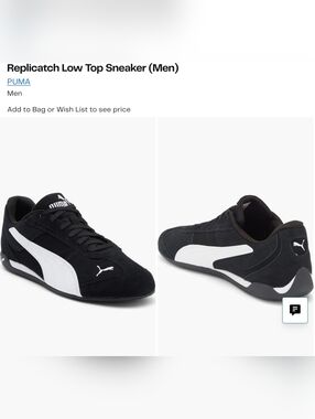 Puma Replacatch Men’s Black & White Low Top Sneaker